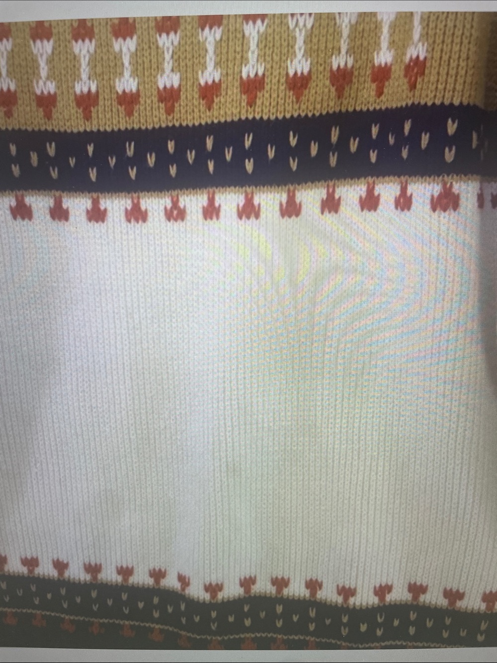 Men's Colorblock Fair Isle Sweater - Cream, Black & Gold - Picture 4 of 7